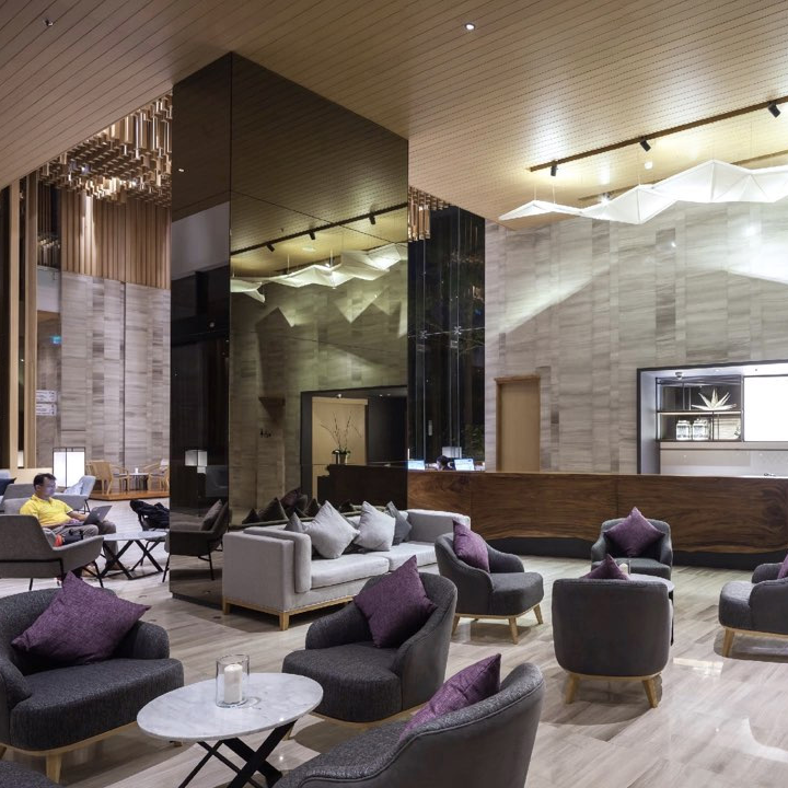 interior by dolce arize hotel lobby completed project