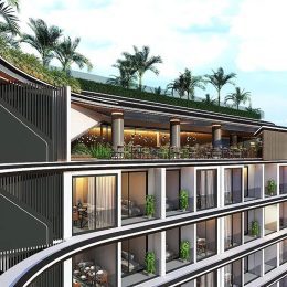 project theone condominium phuket front building room balconies