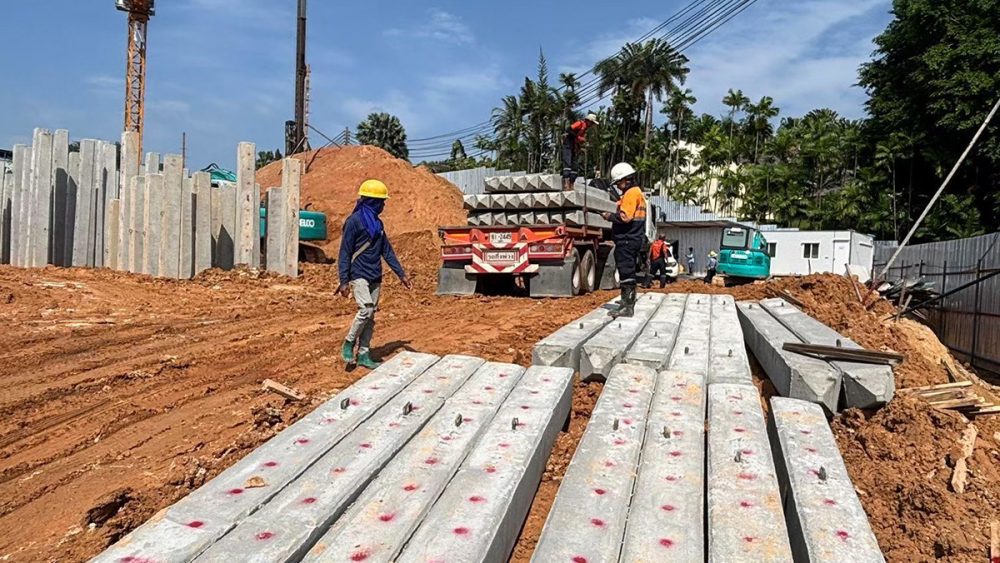 project layan phuket concrete column preparation