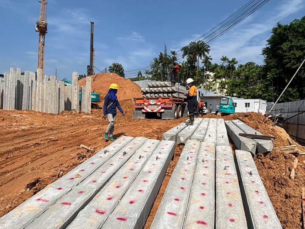 project layan phuket concrete column preparation