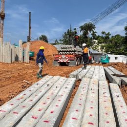 project layan phuket concrete column preparation