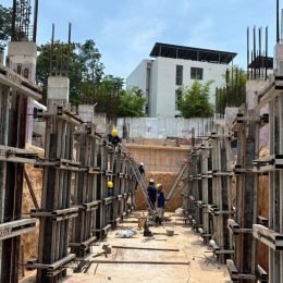 foundation formwork ground view
