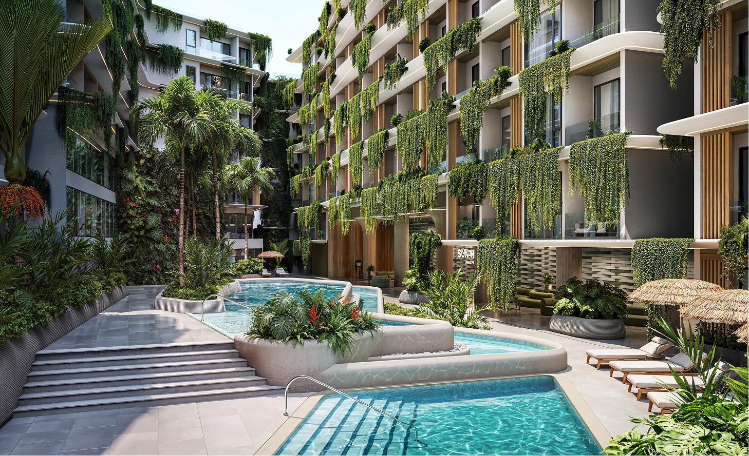 sun hills layan condo swimming apartment view