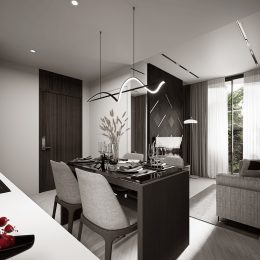 sun hills layan condo unit dining room kitchen