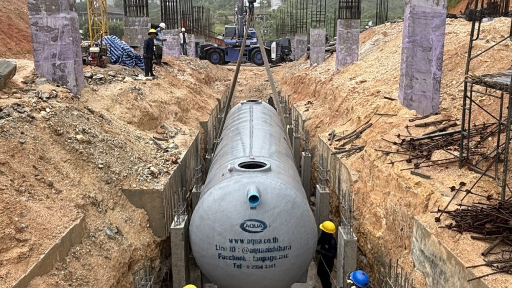 septic tank installation alignment