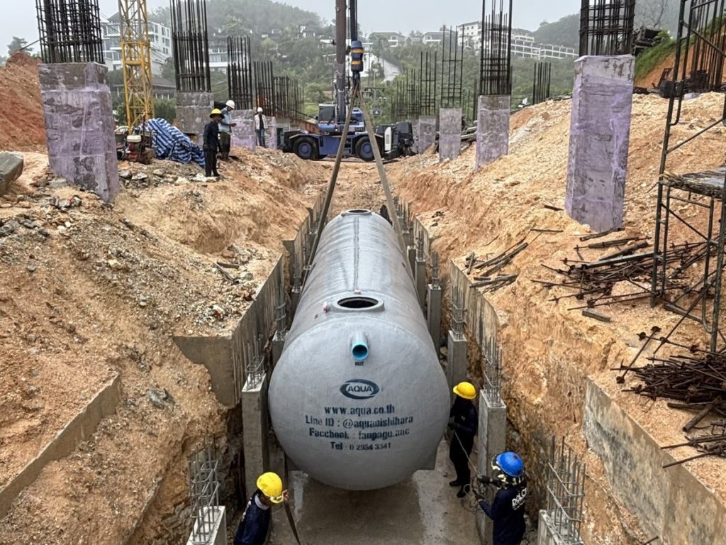 septic tank installation alignment